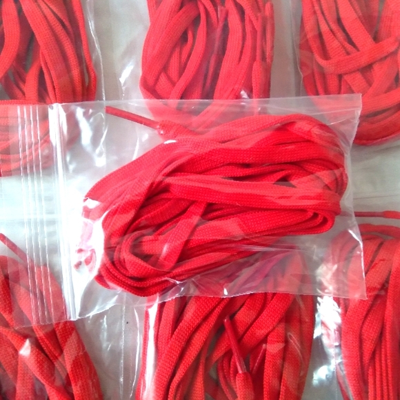 Red Shoe Lace Bundle ("7 Pairs of Sneaker Laces Lot") - Picture 1 of 7